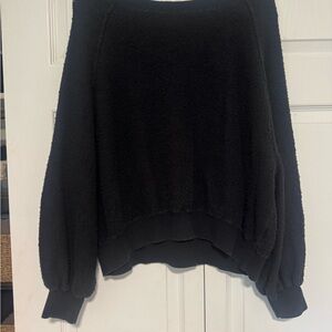 Free People Black Off-the-Shoulder Sweater